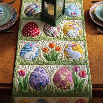 Bunny in Bloom Quilted Table Runner NCU0PT11386