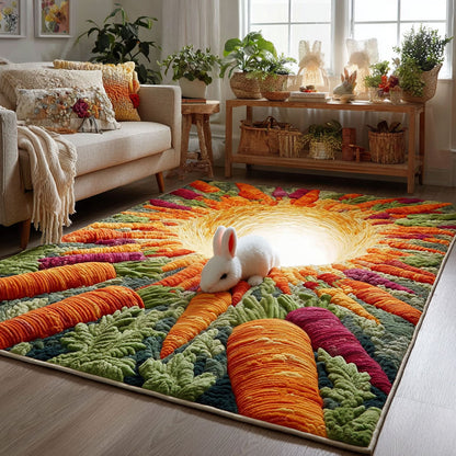 Bunny in Carrot Escape Area Rug NCU0PT11481