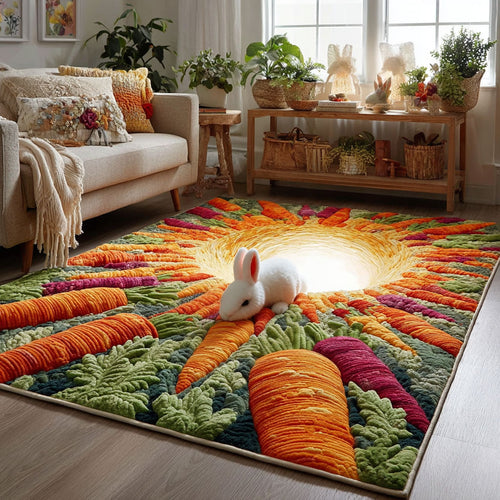 Bunny in Carrot Escape Area Rug NCU0PT11481