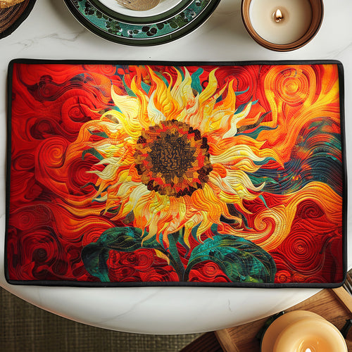 Burning Sunflower Quilted Place Mat NCU0TL461