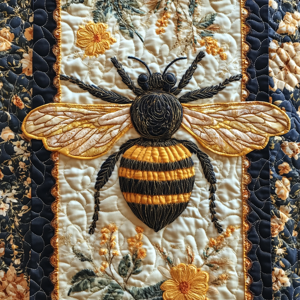 Busy Bee Quilted Table Runner NCU0DK8408