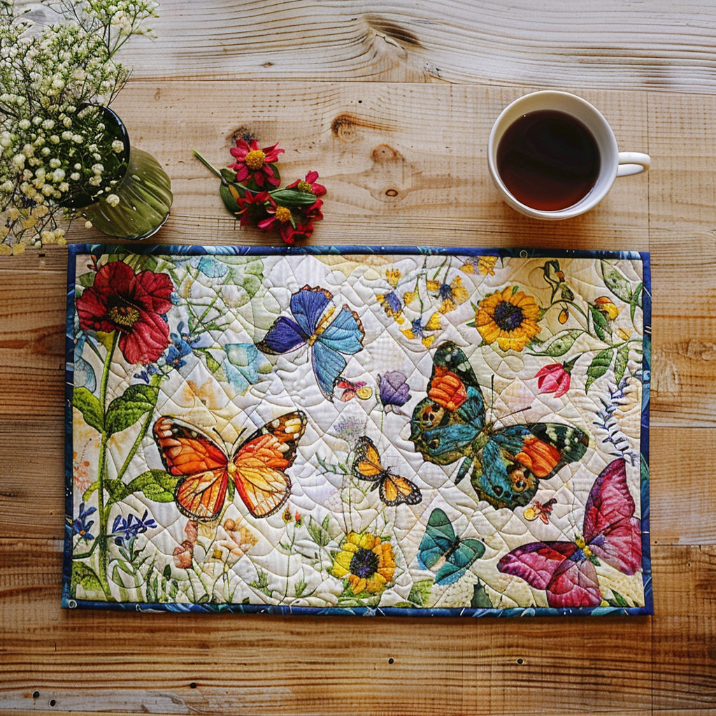 Butterfly Oasis in Bloom Quilted Placemat NCU0TL098