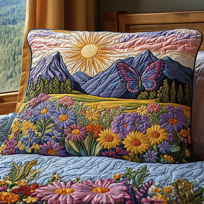 Butterfly Serenity Quilted Bedding Pillow Case NCU0DV3536