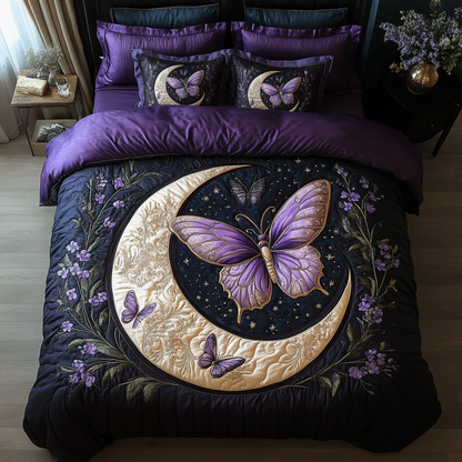 Butterfly Bliss 3-Piece Quilted Bedding Set NCU0DK8755