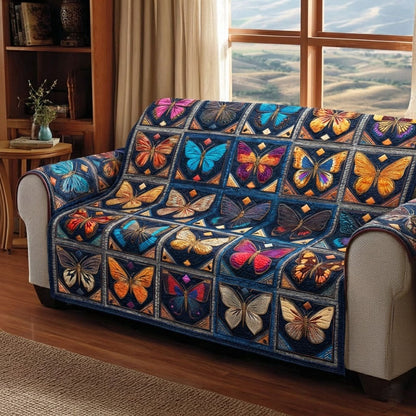 Butterfly Bliss Quilted Sofa Cover NCU0DK12015