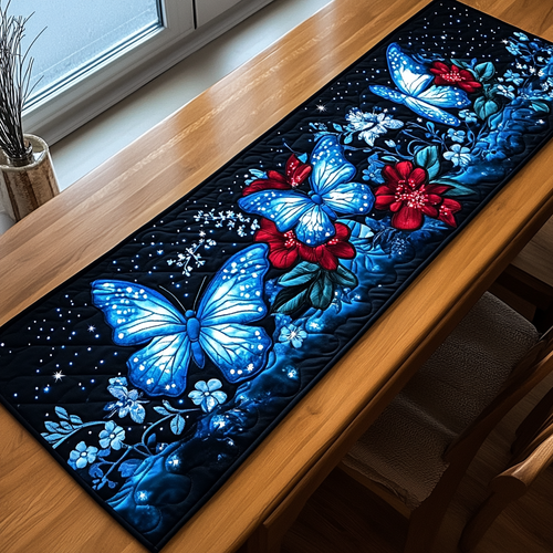 Butterfly Bliss Quilted Table Runner NCU0DK4044