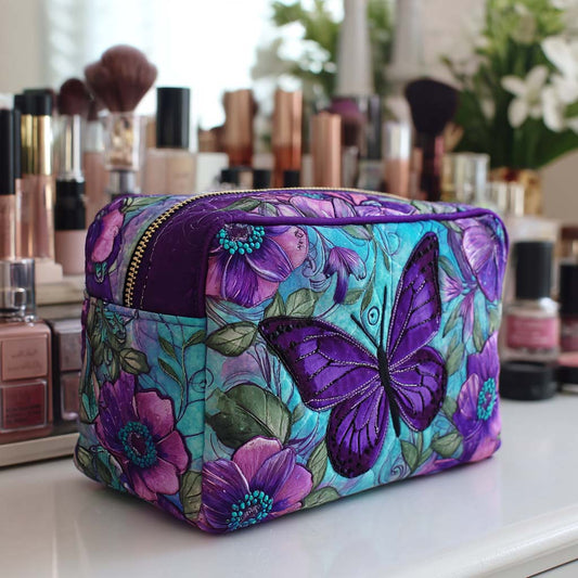 Butterfly Bloom Quilted Makeup Bag NCU0NT10167