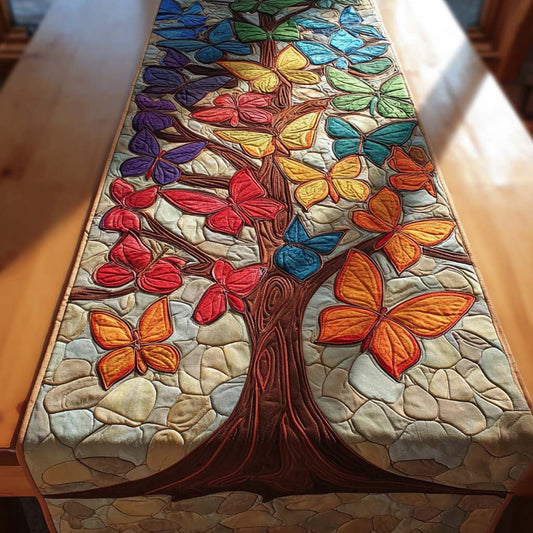 Butterfly Bloom Quilted Table Runner NCU0XD1101