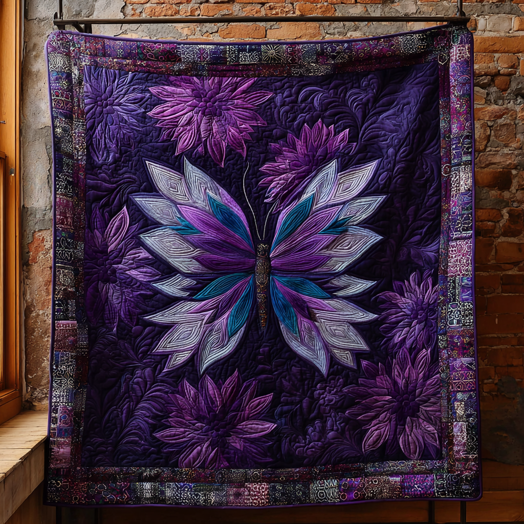 Butterfly Breeze Quilted Blanket NCU0DK8210