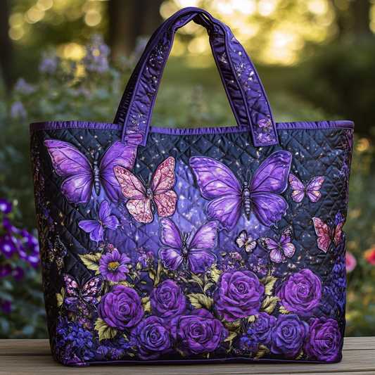 Butterfly Charm Quilted Tote Bag NCU0DK8716