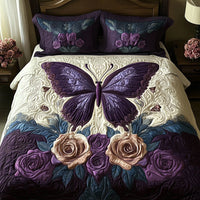Butterfly Dreams 3-Piece Quilted Bedding Set NCU0VH1924