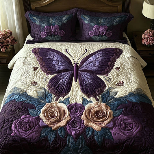 Butterfly Quilted Bedding Set NCU0VT108