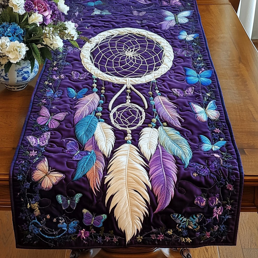 Butterfly Elegance Quilted Table Runner NCU0NT3751
