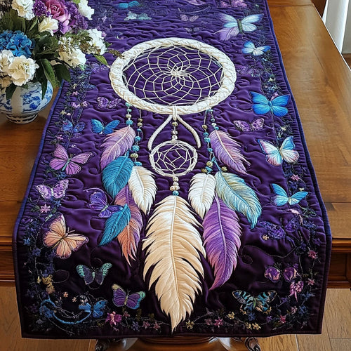 Butterfly Elegance Quilted Table Runner NCU0NT3751