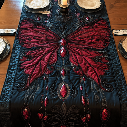 Butterfly Elegance Quilted Table Runner NCU0VH2103