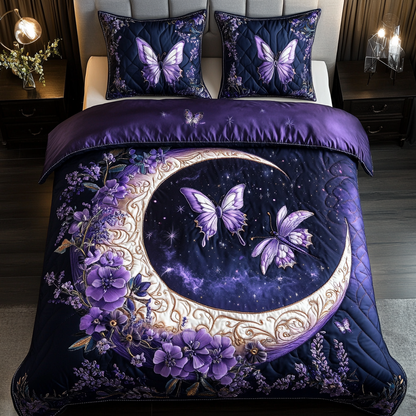 Butterfly Essence 3-Piece Quilted Bedding Set NCU0DK8754