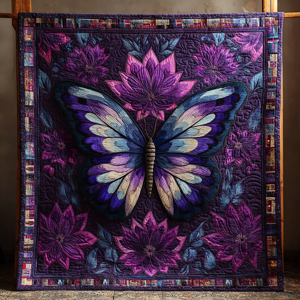 Butterfly Essence Quilted Blanket NCU0DK8213