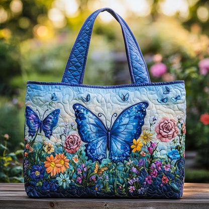 Butterfly Flight Quilted Tote Bag NCU0DK8718