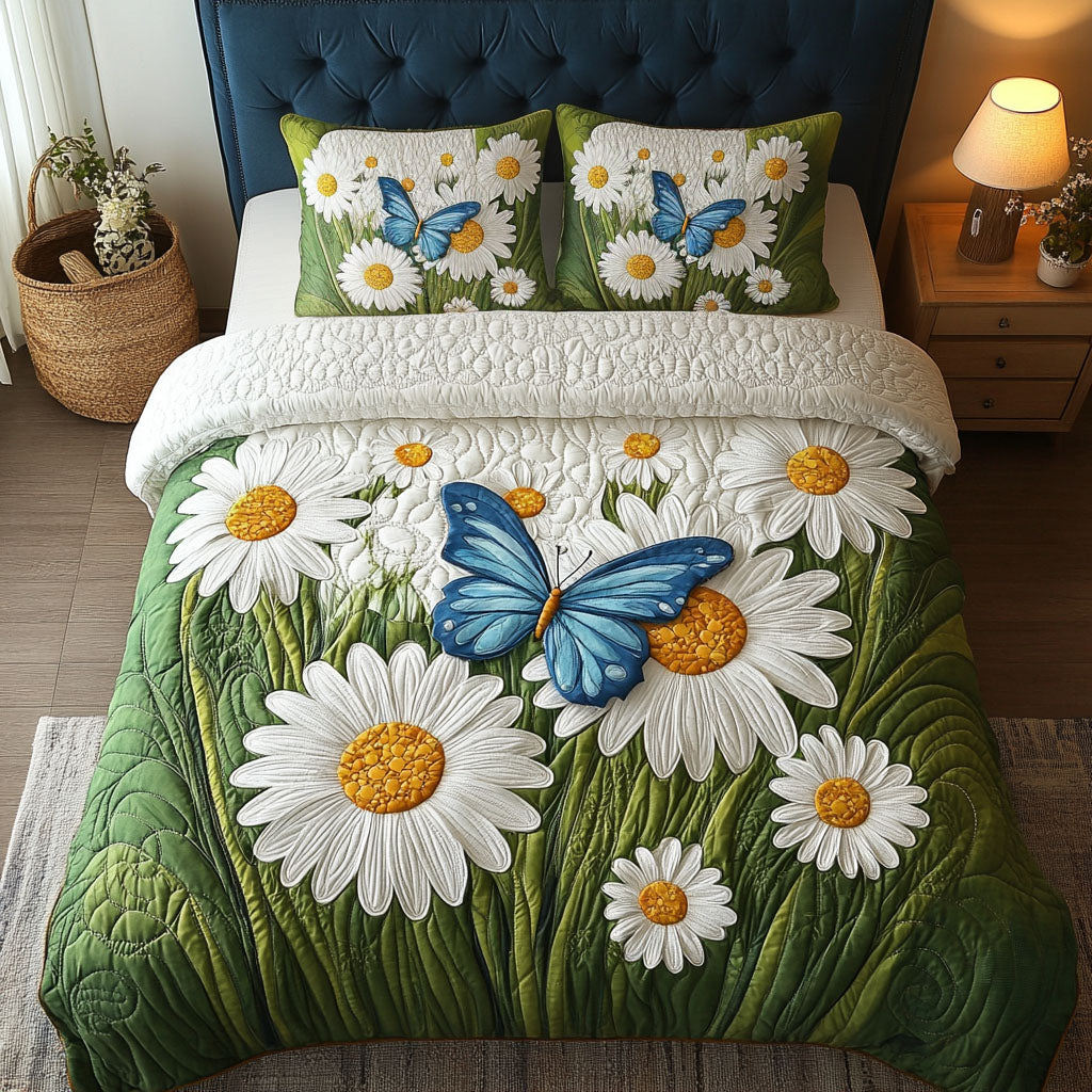 Butterfly Garden 3-Piece Quilted Bedding Set NCU0NT5992
