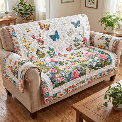Butterfly Garden Dream Quilted Sofa Cover NCU0PT11511