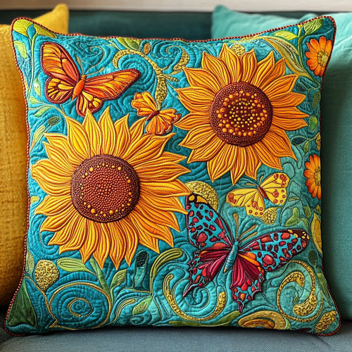 Butterfly Garden Quilted Pillow Case NCU0NT5915