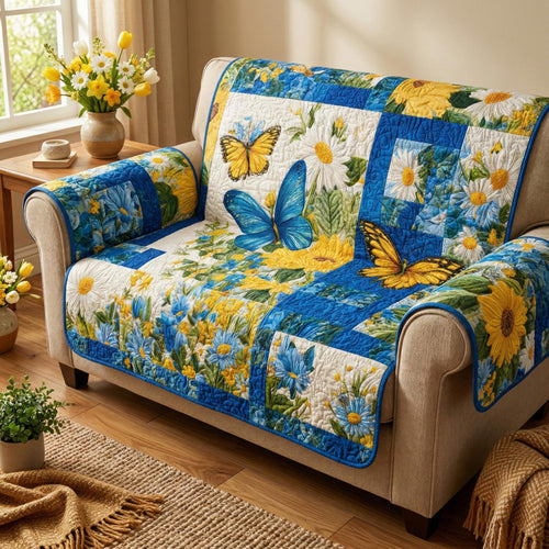 Butterfly Garden Quilted Sofa Cover NCU0TD2538