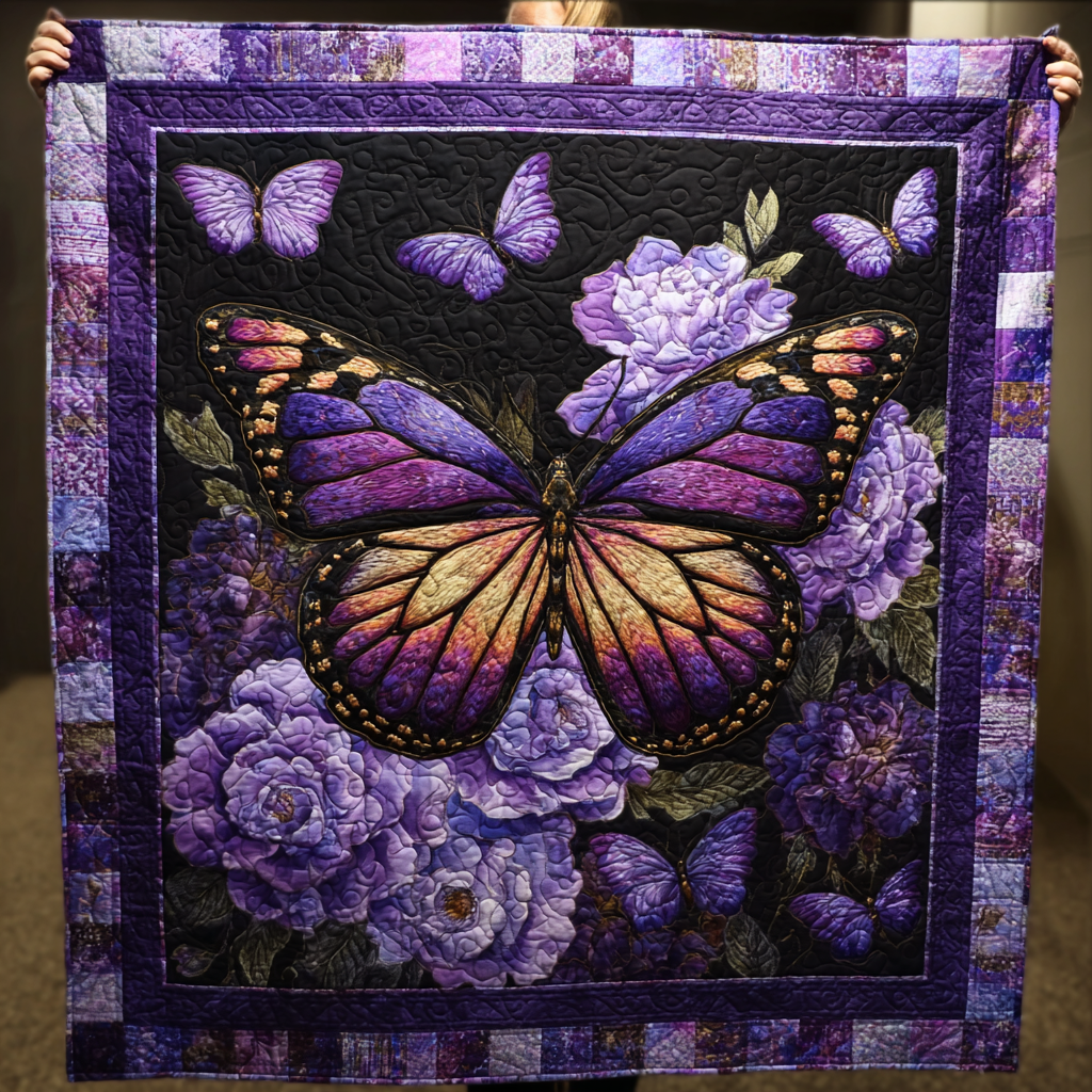 Butterfly Glow Quilted Blanket NCU0DK8215