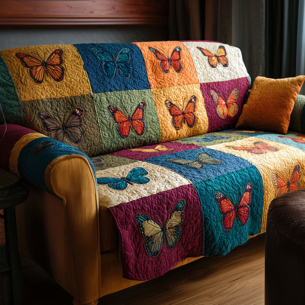 Butterfly Harmony Quilted Sofa Cover NCU0NT12302