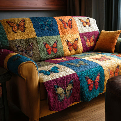 Butterfly Harmony Quilted Sofa Cover NCU0NT12302