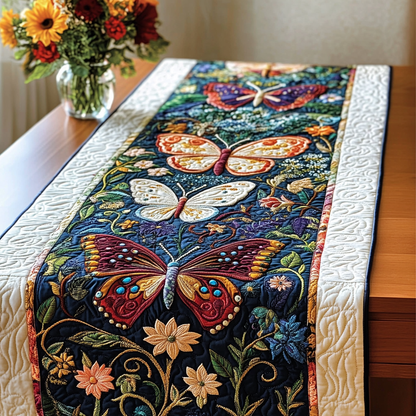 Butterfly Harmony Quilted Table Runner NCU0VL1119