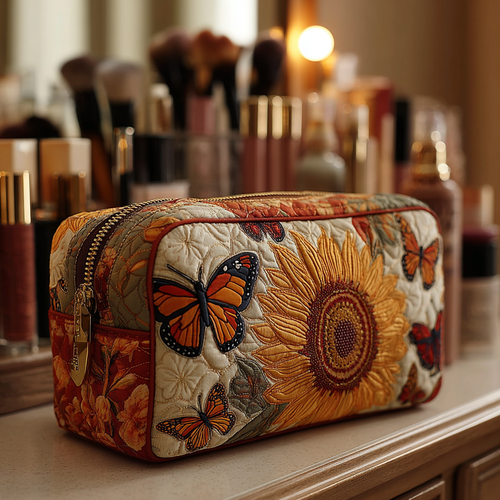 Butterfly Haven Quilted Makeup Bag NCU0DK10509