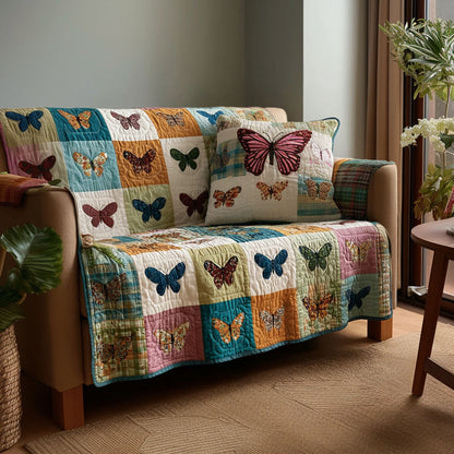 Butterfly Haven Quilted Sofa Cover NCU0NT12303