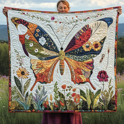 Butterfly Meadow Quilted Blanket NCU0VL1102