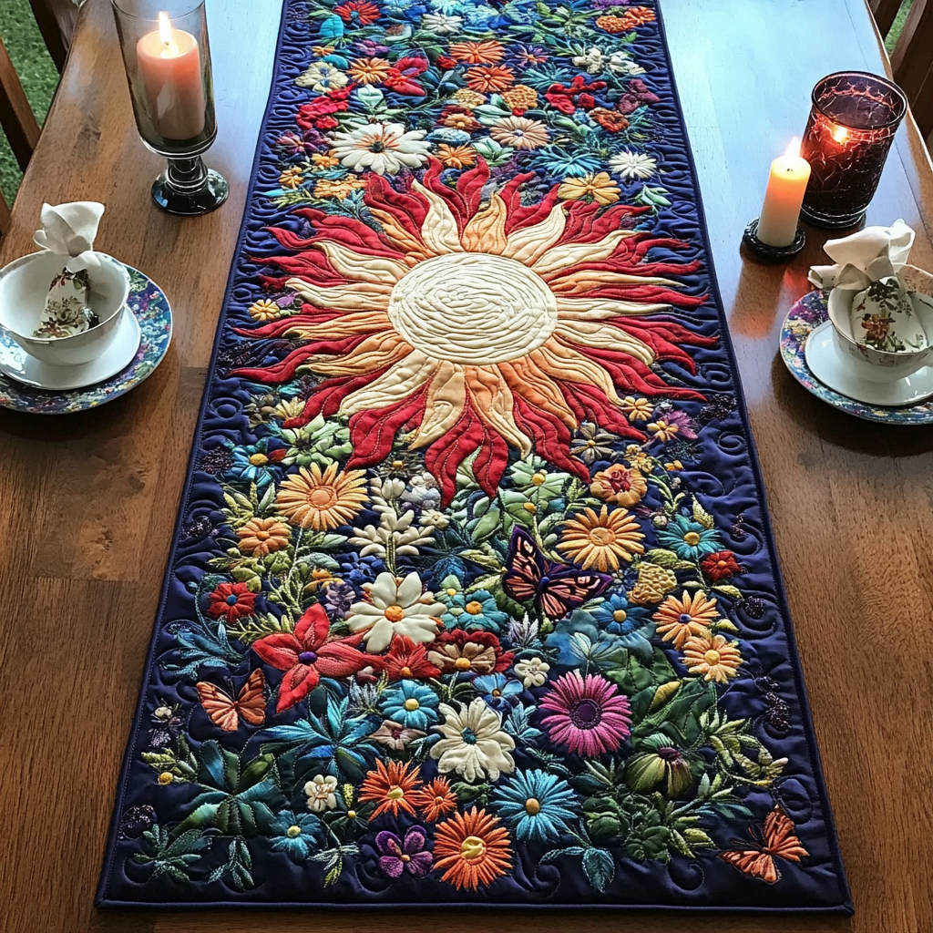 Butterfly Meadow Quilted Table Runner NCU0VH2680