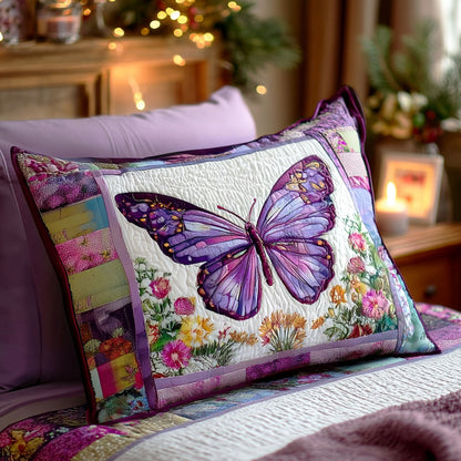 Butterfly Petals Quilted Bedding Pillow Case NCU0TD2485