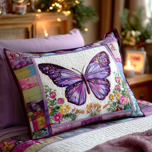 Butterfly Petals Quilted Bedding Pillow Case NCU0TD2485