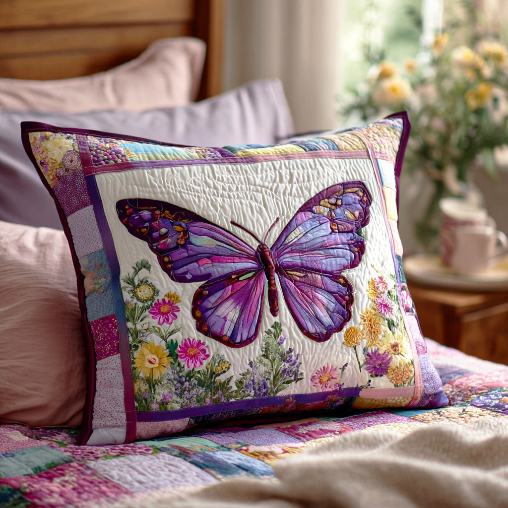 Butterfly Petals Quilted Pillow Case NCU0TD2485