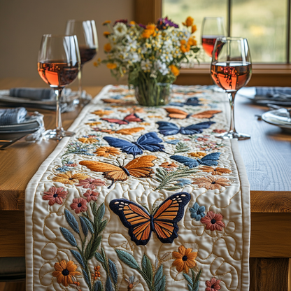 Butterfly Serenade Quilted Table Runner NCU0DV3208