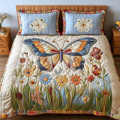 Butterfly Tales 3-Piece Quilted Bedding Set NCU0NT8715