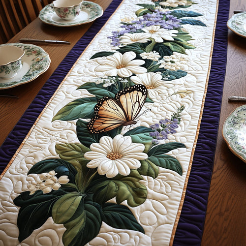 Butterfly Whimsy Quilted Table Runner NCU0PT4096