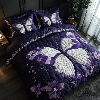 Butterfly Wings 3-Piece Quilted Bedding Set NCU0DK8752