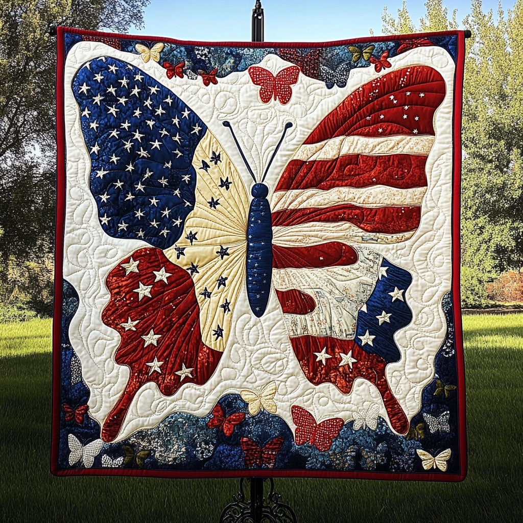 Butterfly of Freedom Quilted Blanket NCU0NT3994