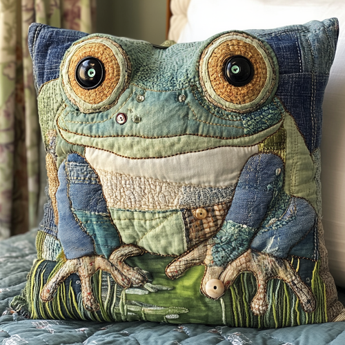 Button Eyes Quilted Pillow Case NCU0VH5805