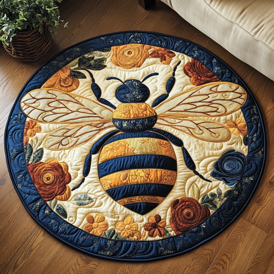 Buzz Bloom Quilted Round Mat NCU0VH5145