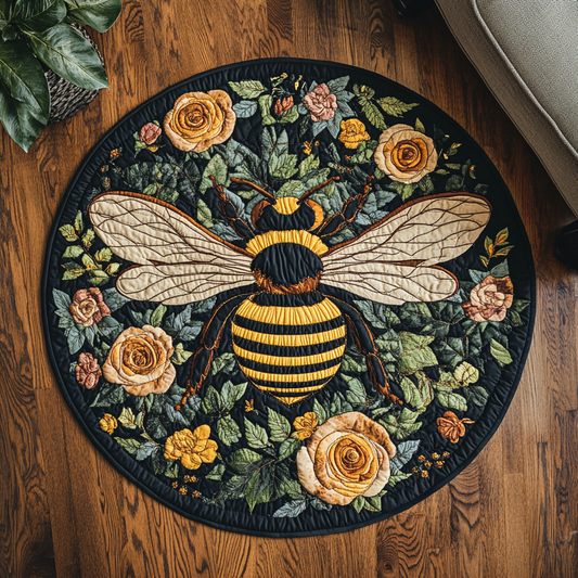 Buzz Bloom Quilted Round Mat NCU0VH5345