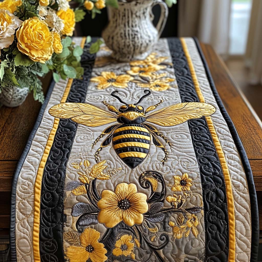 Buzz Joy Quilted Table Runner NCU0NT8944