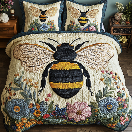 Buzzed Beauty 3-Piece Quilted Bedding Set NCU0VH5527