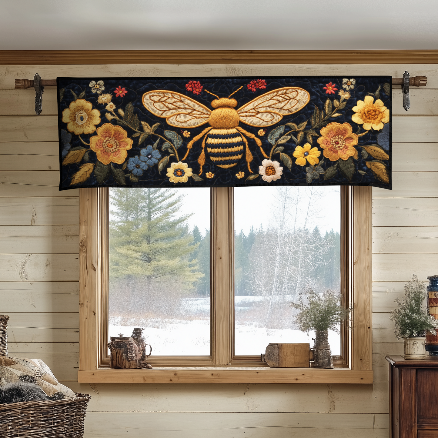 Buzzing Blooms Quilted Valance NCU0DK4013