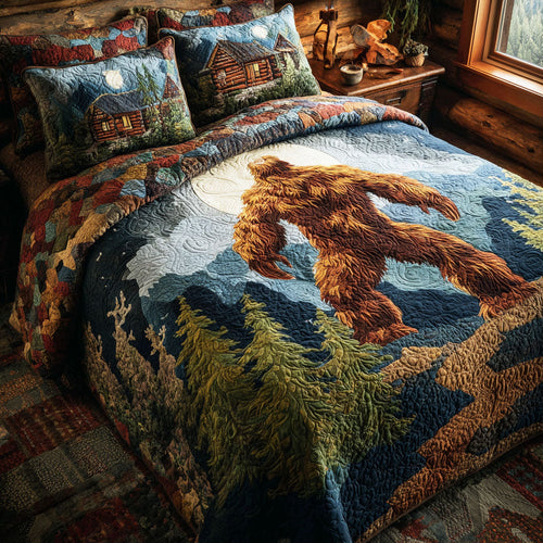 Cabin Bigfoot 3-Piece Quilted Bedding Set NCU0TD2466