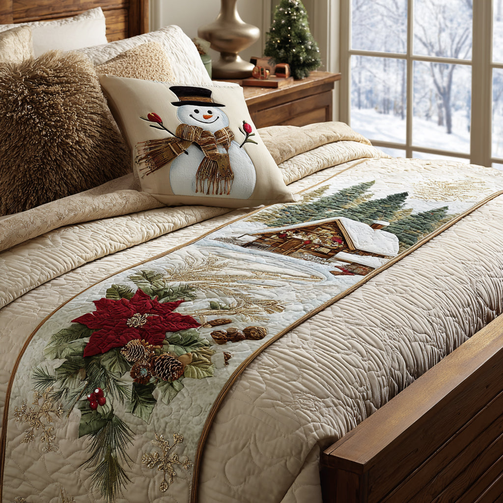 Cabin Cheer Quilted Bed Runner NCU0DV8898
